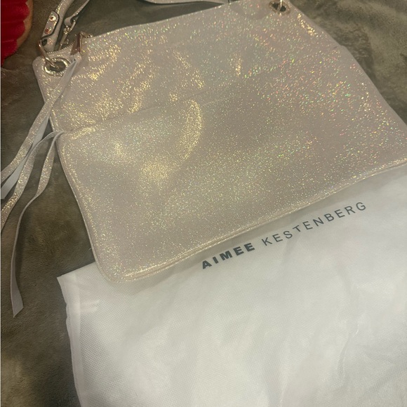 Aimee Kestenberg Handbags - Aimee Kestenberg Shimmering Cream Shoulder Bag